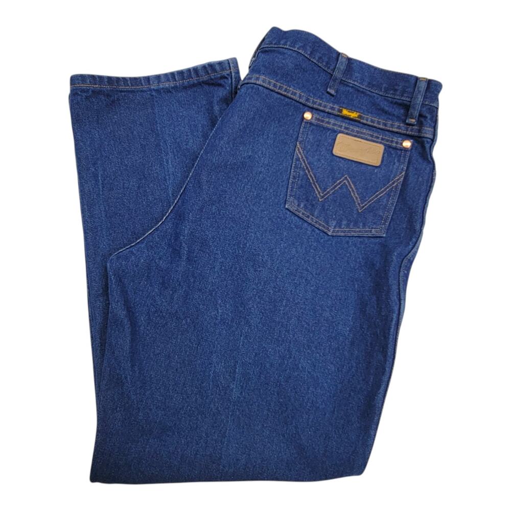 Wrangler 936 Cowboy Cut Slim Fit Jeans Mens 42x30 Blue Denim Western Rodeo